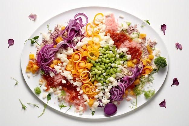 Farebný tanier s jedlom